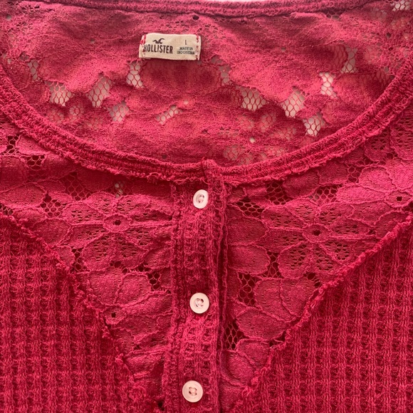 Hollister waffle knit long sleeved shirt - Picture 2 of 4